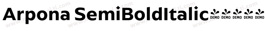 Arpona SemiBoldItalic字体转换